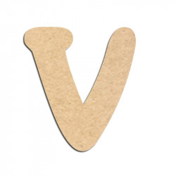 Lettre en bois à décorer V - Alphabet Merkin