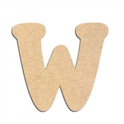 Lettre en bois à décorer W - Alphabet Merkin