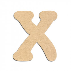 Lettre en bois à décorer X - Alphabet Merkin
