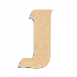 Lettre en bois à décorer J - Alphabet Seabird