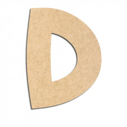 Lettre en bois à décorer D - Alphabet Treasure