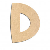 Lettre en bois à décorer D - Alphabet Treasure