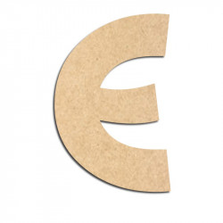 Lettre en bois à décorer E - Alphabet Treasure