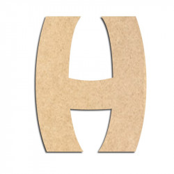 Lettre en bois à décorer H - Alphabet Treasure