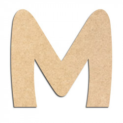 Lettre en bois à décorer M - Alphabet Treasure