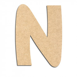 Lettre en bois à décorer N - Alphabet Treasure