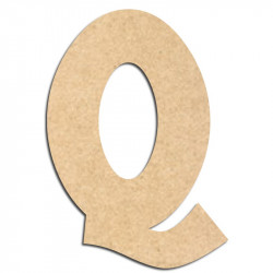 Lettre en bois à décorer Q - Alphabet Treasure
