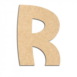 Lettre en bois à décorer R - Alphabet Treasure