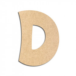 Lettre en bois à décorer D - Alphabet VTC