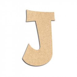 Lettre en bois à décorer J - Alphabet VTC