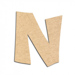 Lettre en bois à décorer N - Alphabet VTC