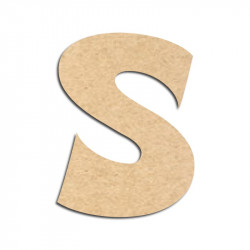 Lettre en bois à décorer S - Alphabet VTC