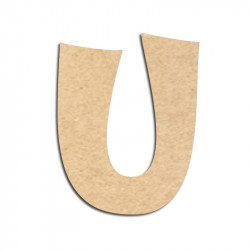 Lettre en bois à décorer U - Alphabet VTC