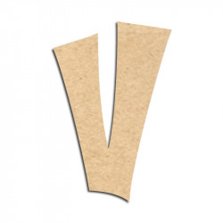 Lettre en bois à décorer V - Alphabet VTC