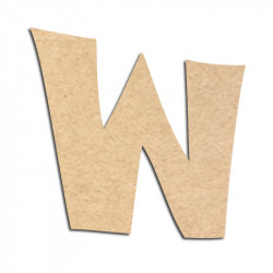 Lettre en bois à décorer W - Alphabet VTC