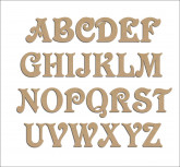 Lettre en bois à décorer  - Alphabet Victorian