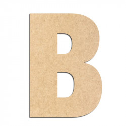 Lettre en bois à décorer B- Alphabet Basic