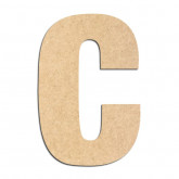Lettre en bois à décorer C- Alphabet Basic