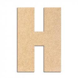 Lettre en bois à décorer H- Alphabet Basic