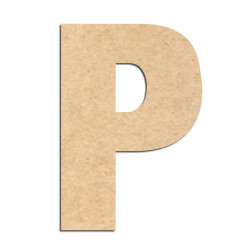 Lettre en bois à décorer P- Alphabet Basic