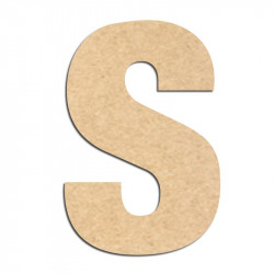 Lettre en bois à décorer S- Alphabet Basic