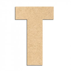 Lettre en bois à décorer T- Alphabet Basic