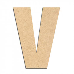 Lettre en bois à décorer V- Alphabet Basic
