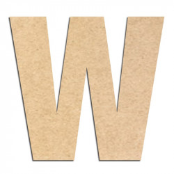 Lettre en bois à décorer W- Alphabet Basic
