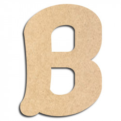 Lettre en bois à décorer B - Alphabet Coffee