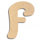 Lettre en bois à décorer F - Alphabet Coffee