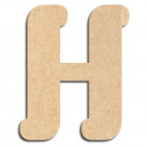 Lettre en bois à décorer H - Alphabet Coffee