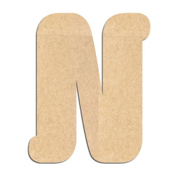 Lettre en bois à décorer N - Alphabet Coffee