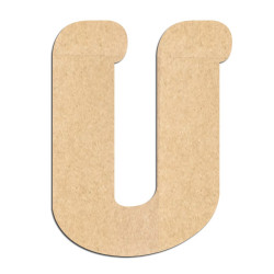 Lettre en bois à décorer U - Alphabet Coffee