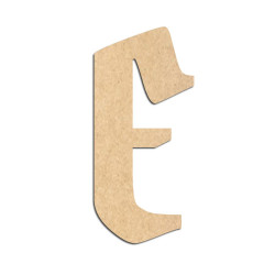 Lettre en bois à décorer E- Alphabet Pirate