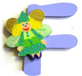 Lettre en bois F comme fée