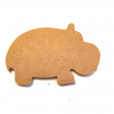 Hippopotame forme en bois à peindre