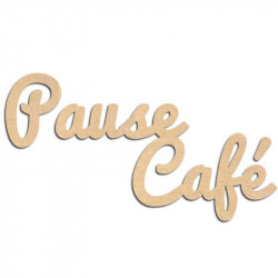 Mots en bois Pause café