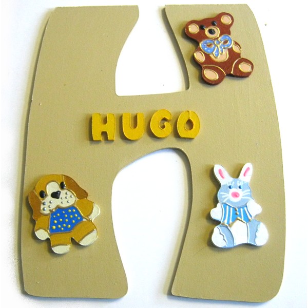 Plaque De Porte Chambre Bebe Garcon Lettre Bois