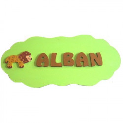 Plaque de porte nuage lion