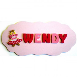 Plaque de porte nuage princesse