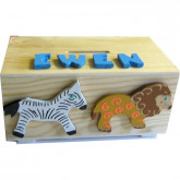 Tirelire en bois savane