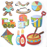 Motifs en bois jouets