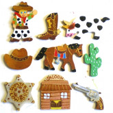 Motifs en bois cowboy