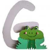 Lettre en bois G comme grenouille