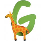 Lettre en bois G comme girafe