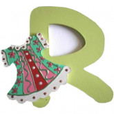 Lettre en bois R comme robe